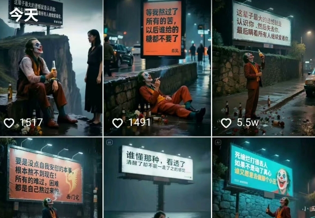 一条视频竟然15W赞！用AI制作小丑自嘲扎心文案视频，当下非常火爆的短视频流量神器-16888副业资讯