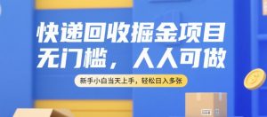快递回收掘金项目，无门槛，人人可做，新手小白当天上手，轻松日入多张【揭秘】-16888副业资讯