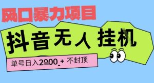 2025最新抖音暴力挂G撸金项目，单号产出2k+ ，小白当天也能拿结果，长期稳定做的项目【揭秘】-16888副业资讯