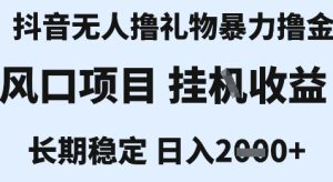 最新风口抖音无人暴力撸金技术,不违规不封号,一个小时收益2k+,小白当天拿结果【揭秘】-16888副业资讯