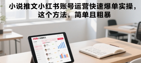 小说推文小红书账号运营快速爆单实操，这个方法，简单且粗暴-16888副业资讯