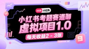 小红书考题赛道虚拟项目1.0,项目操作简单,每天收益2-3张-16888副业资讯