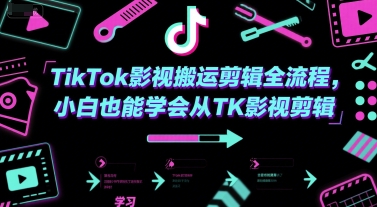 TikTok影视搬运剪辑全流程，小白也能学会从TK影视剪辑-16888副业资讯