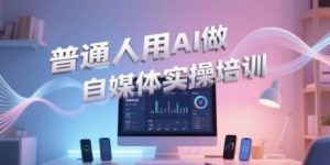 普通人用AI做自媒体实操培训,普通人一个人用ai做自媒体,视频制作、短视频引流、直播带货,轻松入门-16888副业资讯