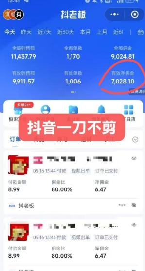 抖音短视频一刀不剪带货，不剪辑，不直播，每天发个视频，等着出单获取带货佣金-16888副业资讯