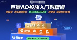 巨量AD投放入门到精通，基础版+进阶版+加餐课-16888副业资讯