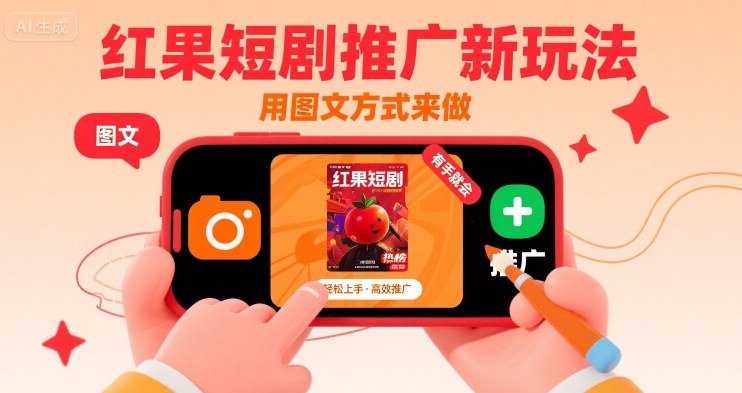 红果短剧推广新玩法，用图文方式来做，有手就会-16888副业资讯