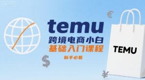 temu跨境电商小白基础入门课程，新手必看-16888副业资讯