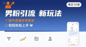 男粉引流新玩法，操作逻辑非常简单，单日10张轻轻松松-16888副业资讯