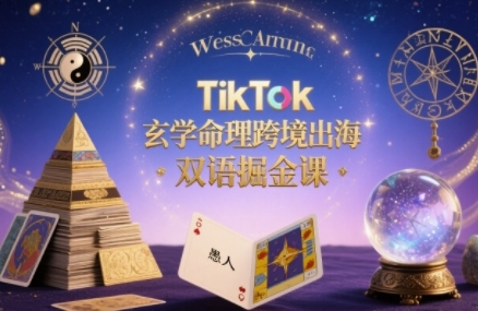 TikTok玄学命理跨境出海双语掘金课，手把手教你用命理知识精准直击海外用户痛点-16888副业资讯