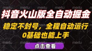 抖音火山版全自动掘金，全程不封号自动操作，可复制放大操作，新手小白也能上手【揭秘】-16888副业资讯