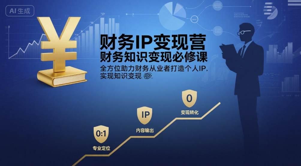 财务IP变现营，财务知识变现必修课，全方位助力财务从业者打造个人IP，实现知识变现-16888副业资讯