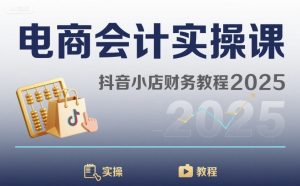 电商会计实操课-抖音小店财务教程2025-16888副业资讯