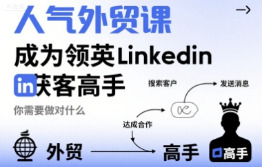 人气外贸课-成为领英Linkedin获客高手，你需要做对什么-16888副业资讯
