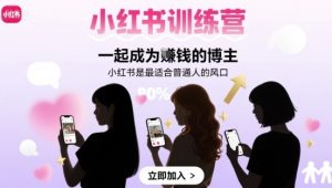 小红书训练营一起成为賺钱的博主,小红书是最适合普通人的风口-16888副业资讯