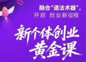新个体创业黄金课:道法术器四维抢占2025红利-16888副业资讯