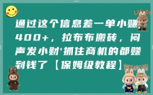 通过这个信息差一单小挣4张+，拉布布搬砖，闷声发小财抓住商机的都挣到钱了【保姆级教程】-16888副业资讯