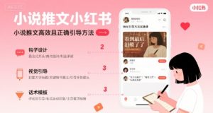 小说推文小红书高转化引导方法实操课，小说推文高效且正确引导方法-16888副业资讯