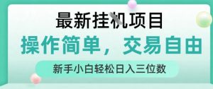最新挂G项目，操作简单，交易自由，人人可上手，新手小白轻松日入三位数【揭秘】-16888副业资讯