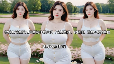 微胖女孩舞蹈AI视频制作提示词（含绘图词、视频词） 跳舞+视频教程-16888副业资讯
