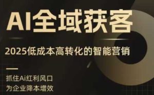 AI全域获客实训营，2025低成本高转化的智能营销，精准找客，高效营销-16888副业资讯