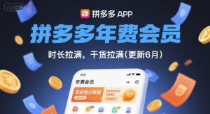 拼多多年费会员,实经验分享操,时长拉满,干货拉满(更新9月)-16888副业资讯