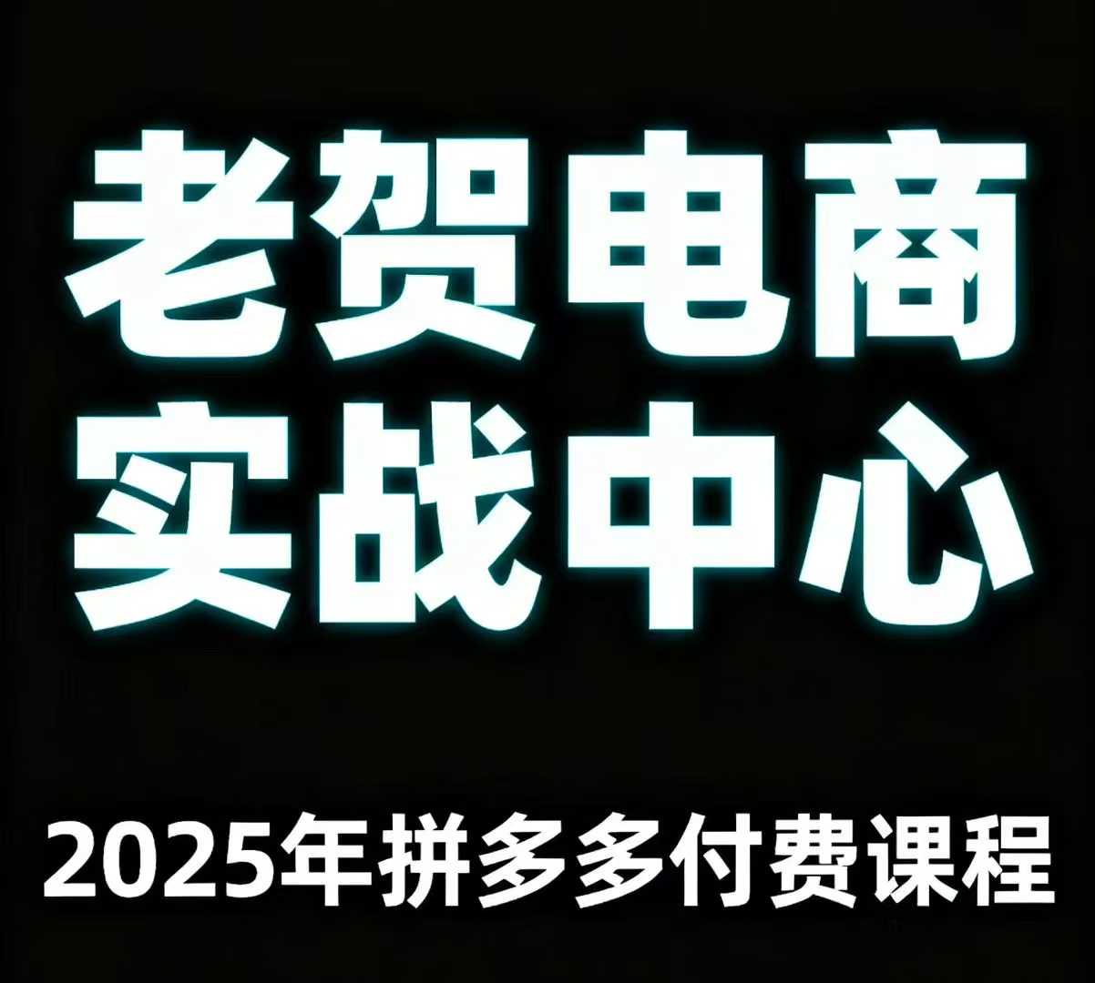 老贺电商2025年拼多多付费课程，用通俗易懂的方法告诉你多多怎么玩-16888副业资讯