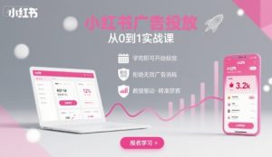 小红书广告投放从0到1的实战课，学完即可开始投放，拒绝无效广告消耗-16888副业资讯
