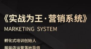 服装老板必修课《实战为王-营销系统》实现业绩被动式增长-16888副业资讯