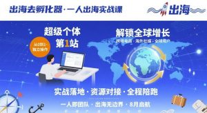 出海去孵化器,一人出海实战课,超级个体第1站,解锁全球增长-16888副业资讯