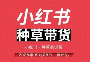 小红书种草带货实训营9月8日杭州线下课,全程录音+字幕,全网唯一小红书实战营-16888副业资讯