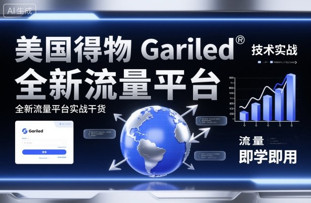 美国得物Gariled技术实战，全新流量平台​实战干货，即学即用-16888副业资讯