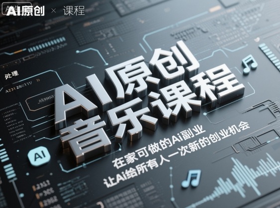 AI原创音乐课程，在家可做的Ai副业，让Ai给所有人一次新的创业机会-16888副业资讯