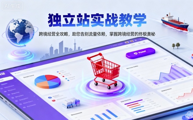 独立站实战教学，跨境经营全攻略，助您告别流量依赖，掌握跨境经营的终极奥-16888副业资讯