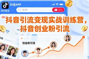 抖音引流变现实战训练营，抖音创业粉引流-16888副业资讯