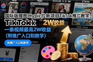 国际版醒图Hypic拉新项目TikTok推广教学,一条视频最高2W收益(附推广入口和教学)-16888副业资讯