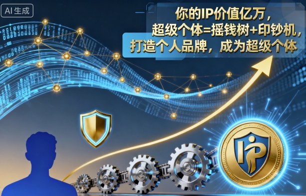 你的IP价值亿万，超级个体=摇钱树+印钞机，打造个人品牌，成为超级个体-16888副业资讯