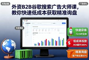 外资B2B谷歌搜索广告大师课,教你快速低成本获取精准询盘-16888副业资讯