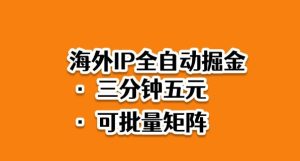 海外ip全自动掘金,2025必做蓝海项目,3分钟落地,矩阵直接开干【揭秘】-16888副业资讯