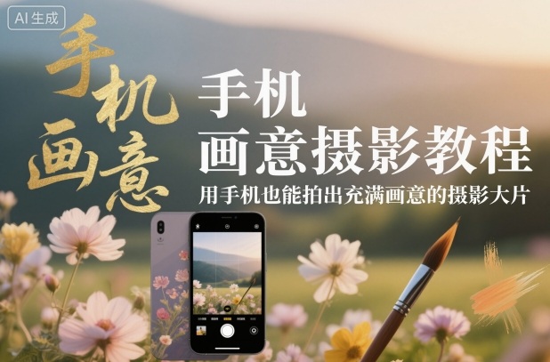 手机画意摄影教程，用手机也能拍出充满画意的摄影大片-16888副业资讯