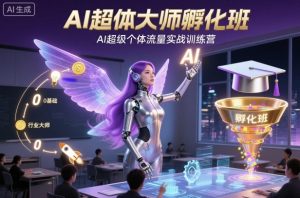 AI超体大师孵化班,AI超级个体流量实战训练营-16888副业资讯