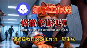 Coze扣子工作流一键生成橘猫修仙视频,保姆级搭建教程-16888副业资讯