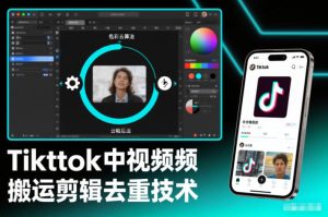 Tiktok中视频纯搬运剪辑去重技术,外来技术,自行测试-16888副业资讯
