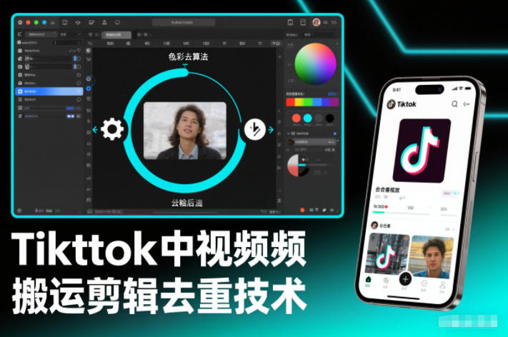Tiktok中视频纯搬运剪辑去重技术，外来技术，自行测试-16888副业资讯