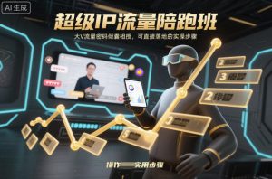 超级IP流量陪跑班,大V流量密码倾囊相授,可直接落地的实操步骤-16888副业资讯