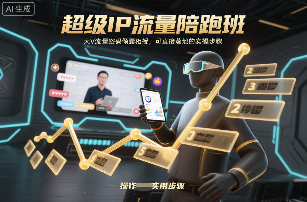 超级IP流量陪跑班，大V流量密码倾囊相授，可直接落地的实操步骤-16888副业资讯