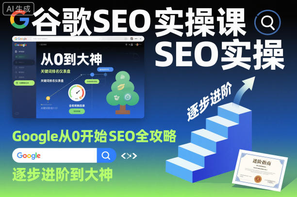 谷歌SEO实操课，Google从0开始SEO全攻略，逐步进阶到大神-16888副业资讯