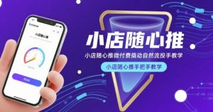 小店随心推微付费撬动自然流投手教学,小店随心推手把手教学-16888副业资讯