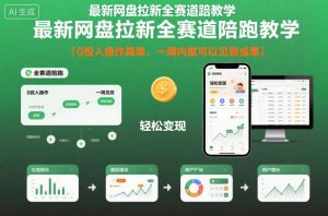 最新网盘拉新全赛道陪跑教学,0投入操作简单,一周内就可以见到成果-16888副业资讯