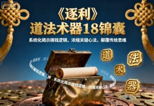 《逐利》道法术器18锦囊,系统化揭示搞钱逻辑,浓缩关键心法,颠覆传统思维(更新)-16888副业资讯